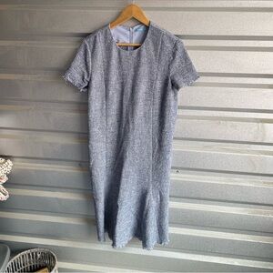 J. McLaughlin NWOT Bree A Line Blue Tweed Dress